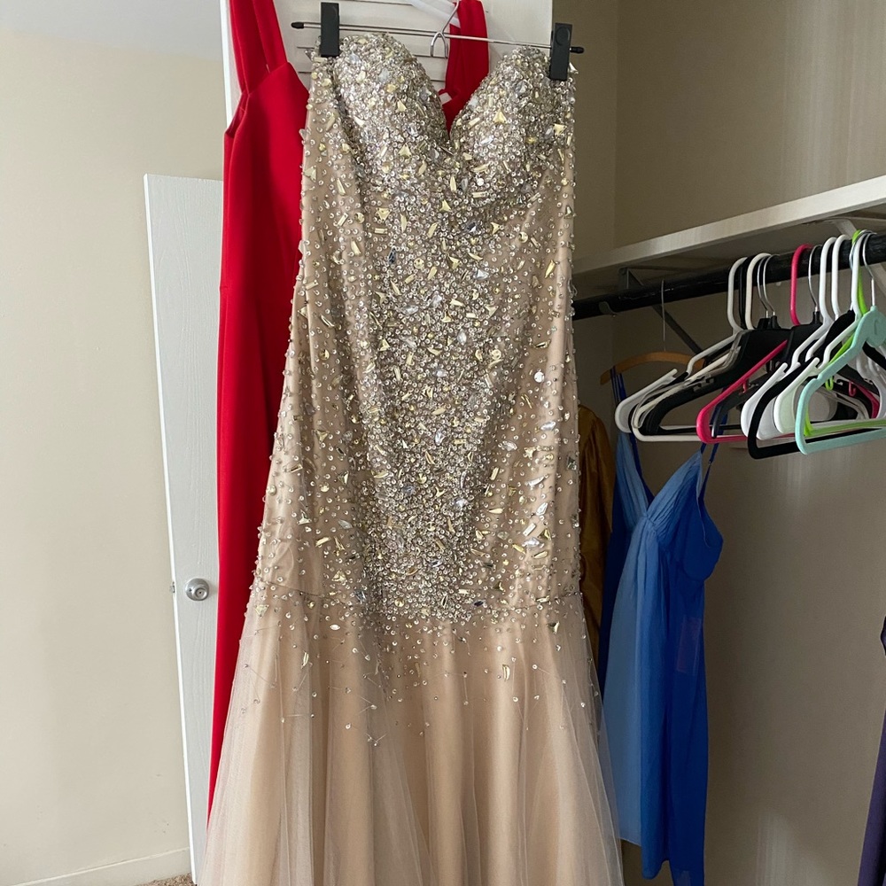 Champagne Gemstone Corset Gown